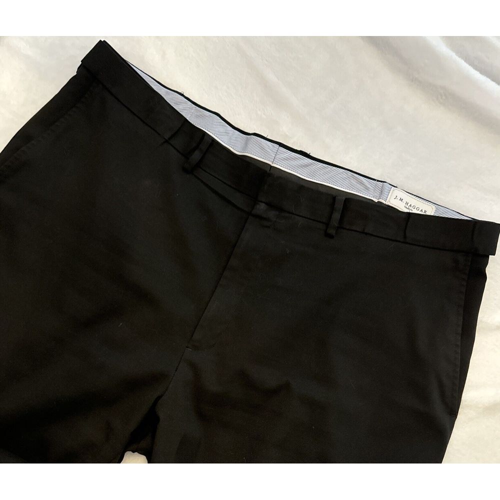 J. M.‎ Haggar 42x30 Flat Front BLACK Classic Fit Men's Dress Pants ~ EXCELLENT